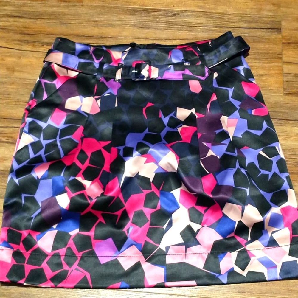 Belted mini skirt